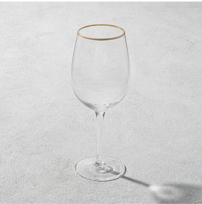 Napa Wine Glass Gold Rim 16 oz