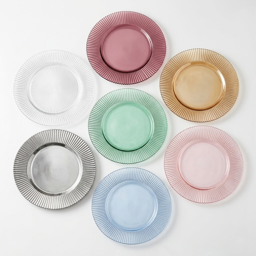 Ribbed Glass Charger 13”