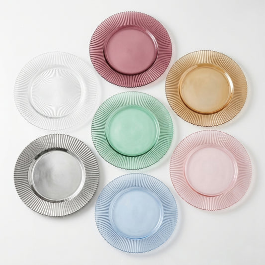 Ribbed Glass Charger 13”