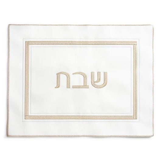 Herringbone Leather Challah Cover Gold