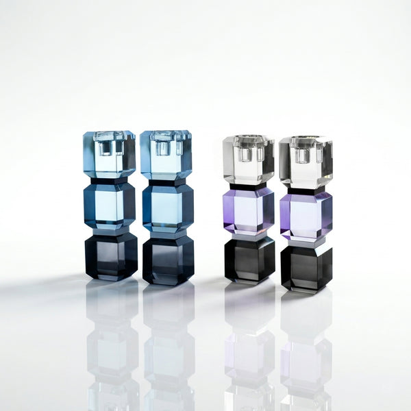 Block Candlestick Set of 2