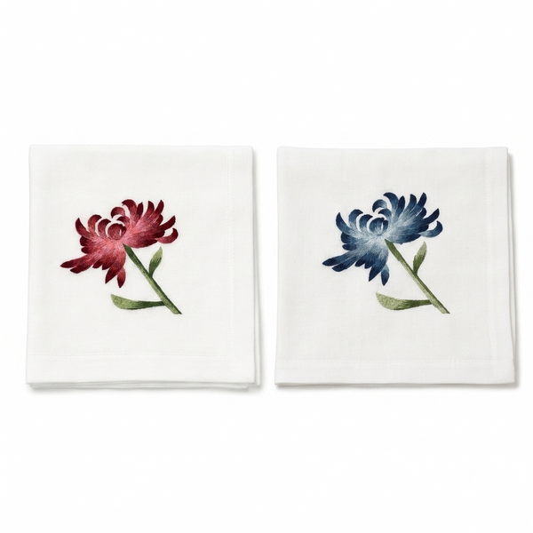 Washable Flower Napkin - 20" X 20” Set Of 4