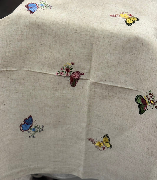 Colorful Multi Natural Butterfly Tablecloth