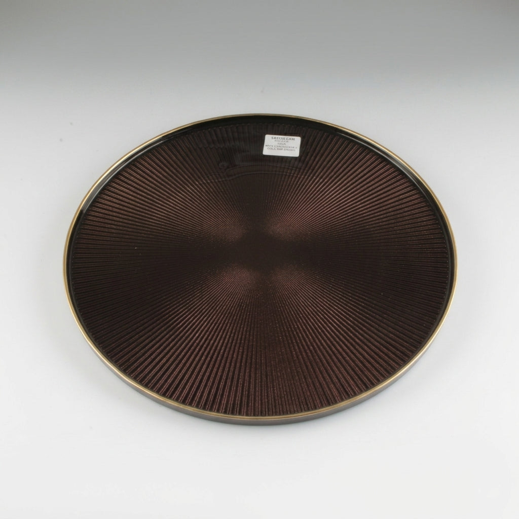 Domo Glass Charger with Gold Rim