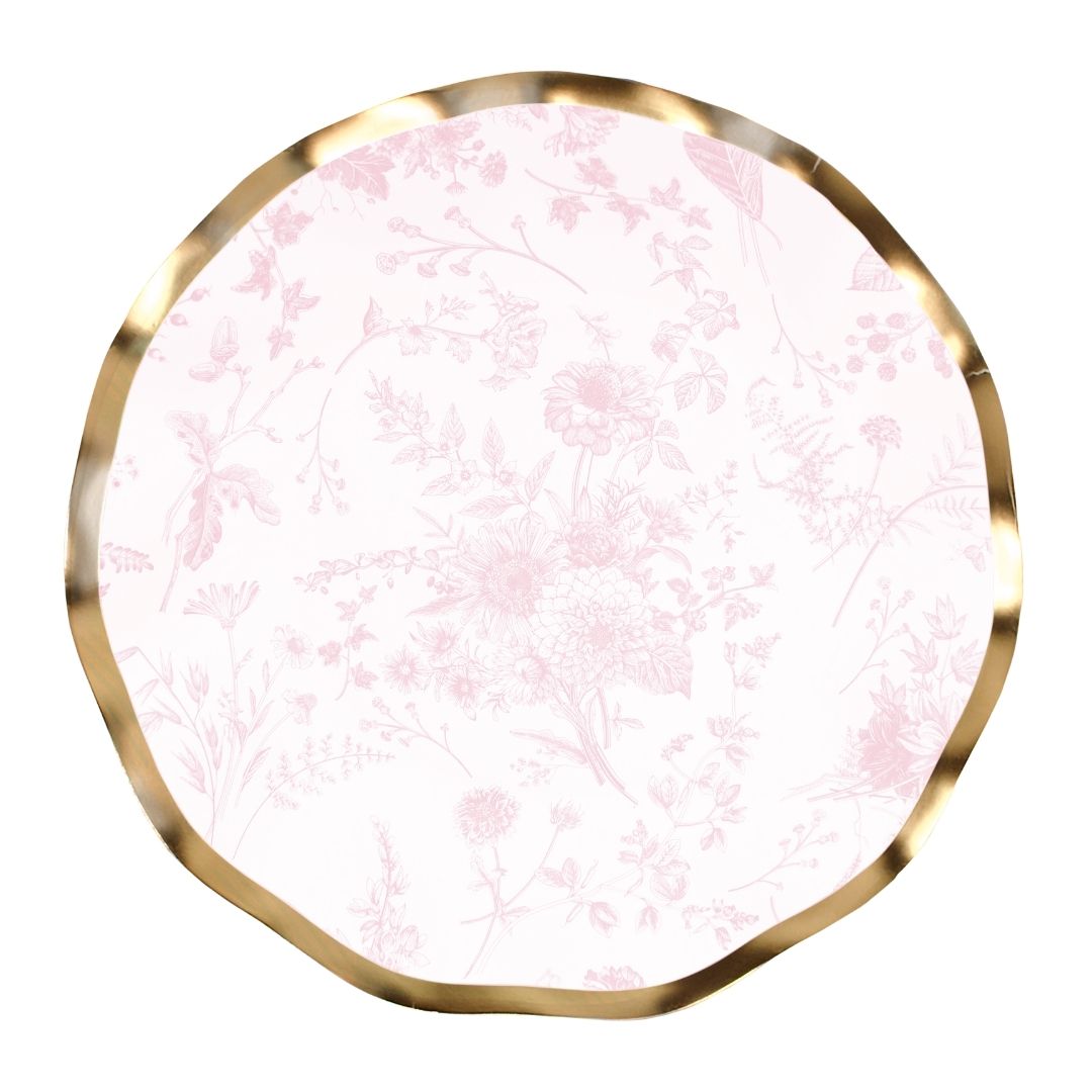 Timeless Blush Wavy Salad Plates 8pk