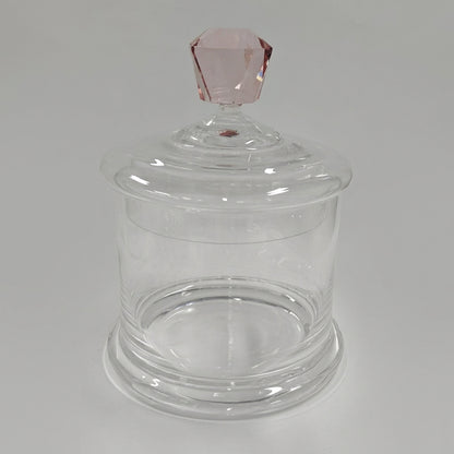 Glass Canister with Pink Diamond Handle