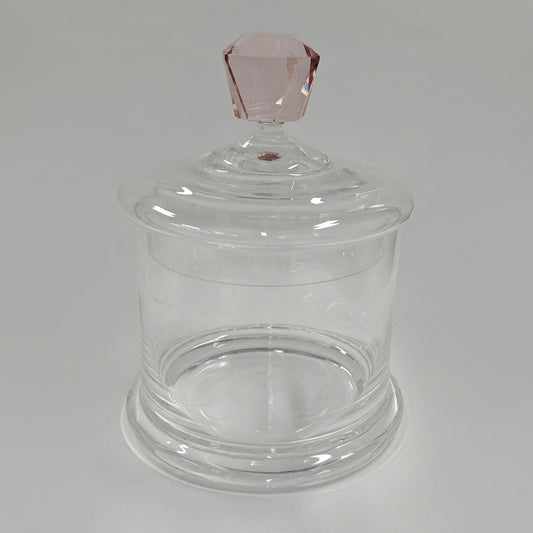 Glass Canister with Pink Diamond Handle
