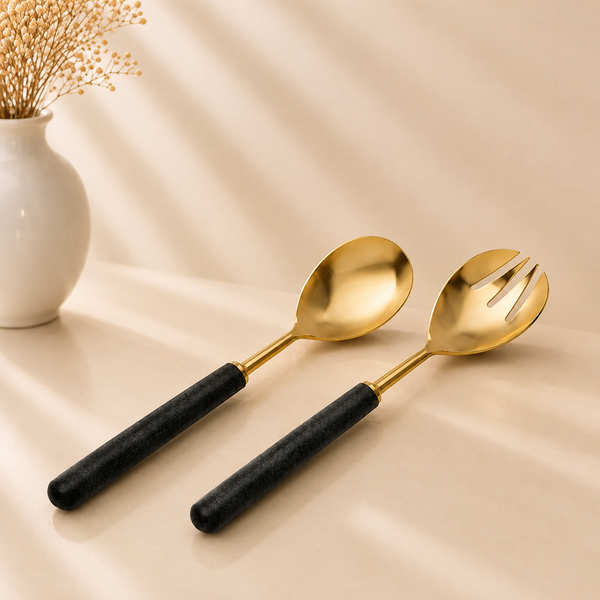 Stone Dust Salad Servers 2pc
