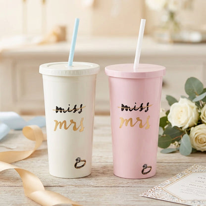 Miss to Mrs. Tumbler with Straw