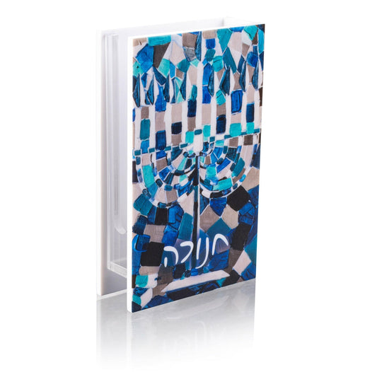 Chanukah Painted Match Box Navy