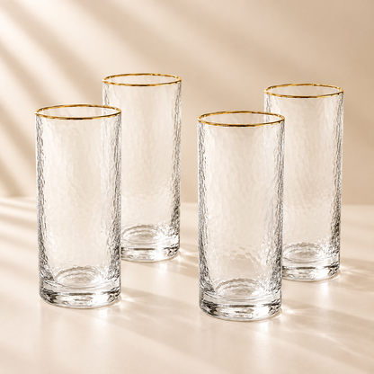Hammer Clear Gold Highballs Set of 4