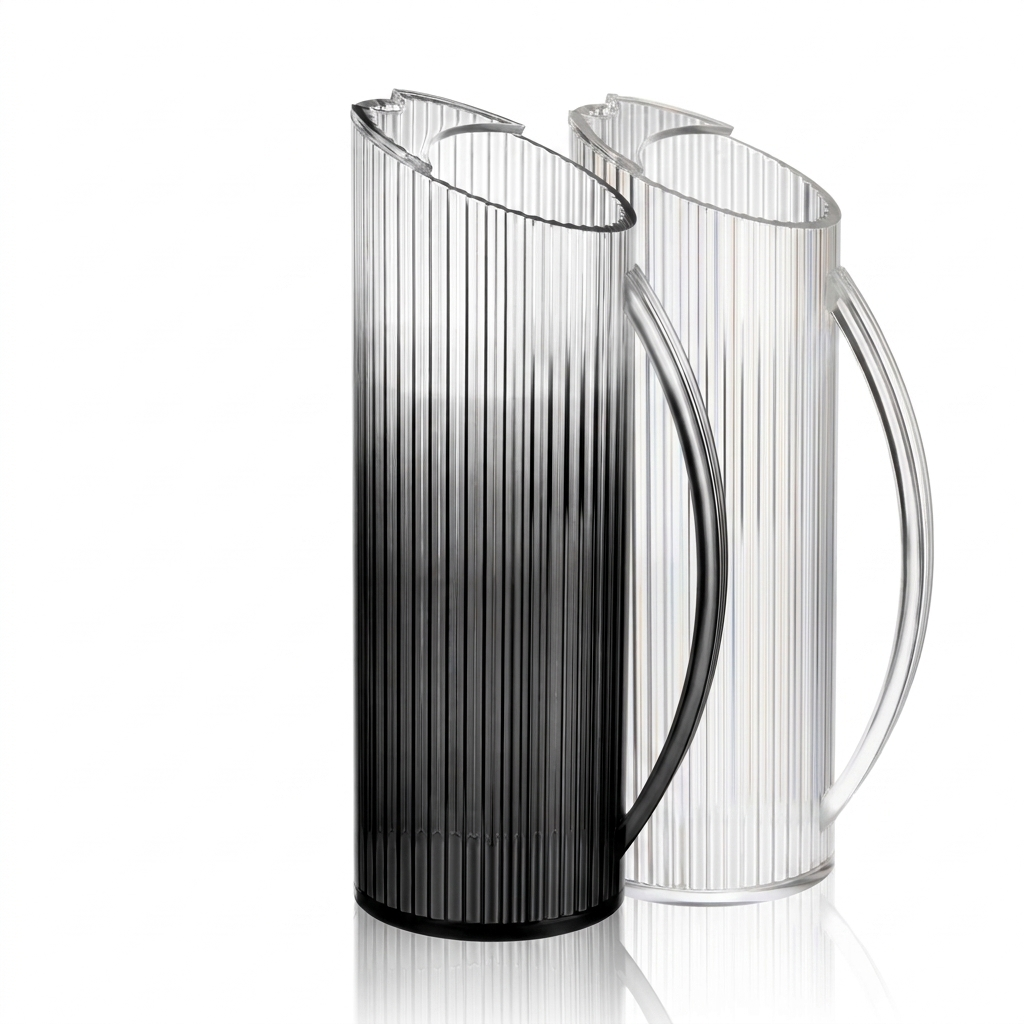 Acrylic Ribbed Pitcher