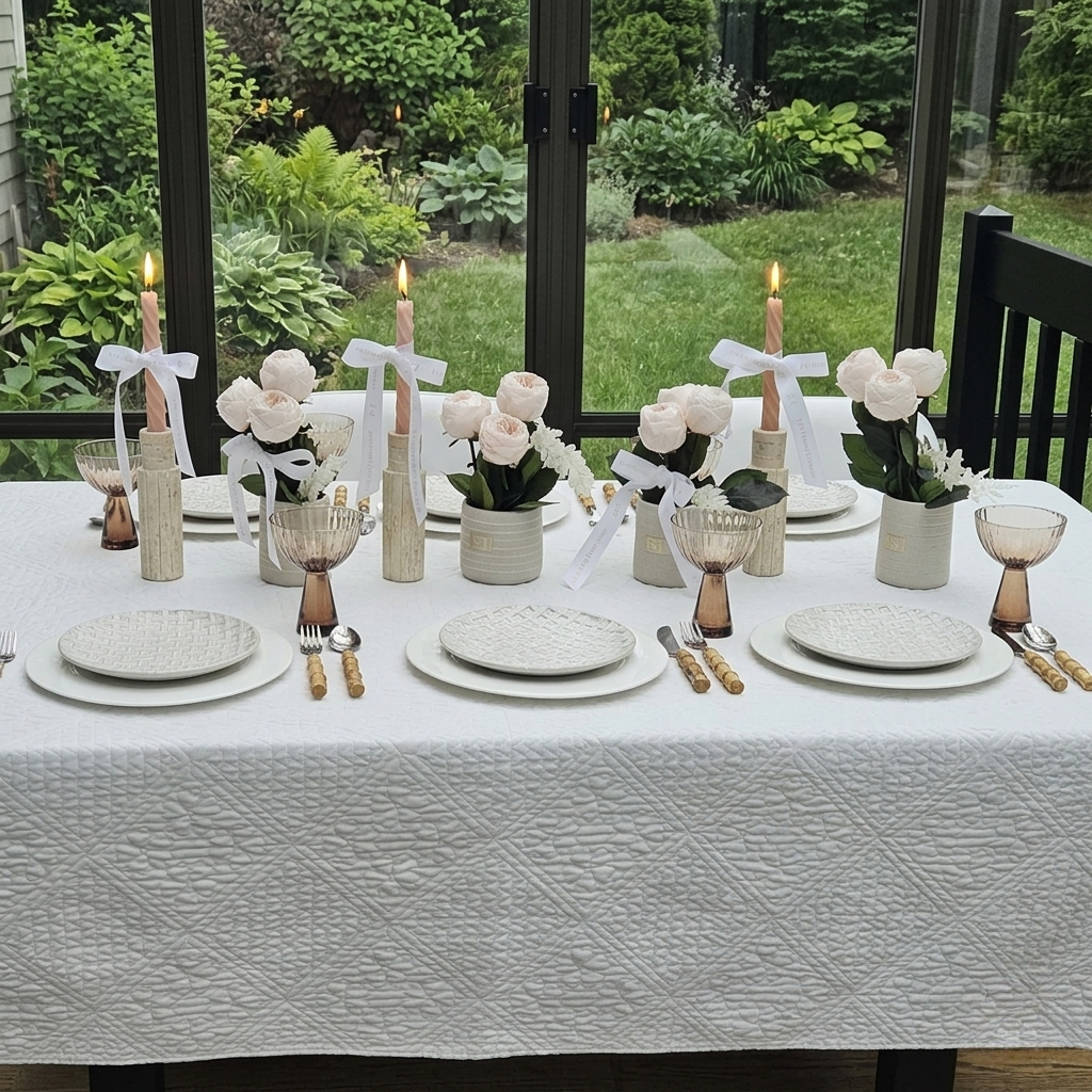 Willow Quilted Tablecloth
