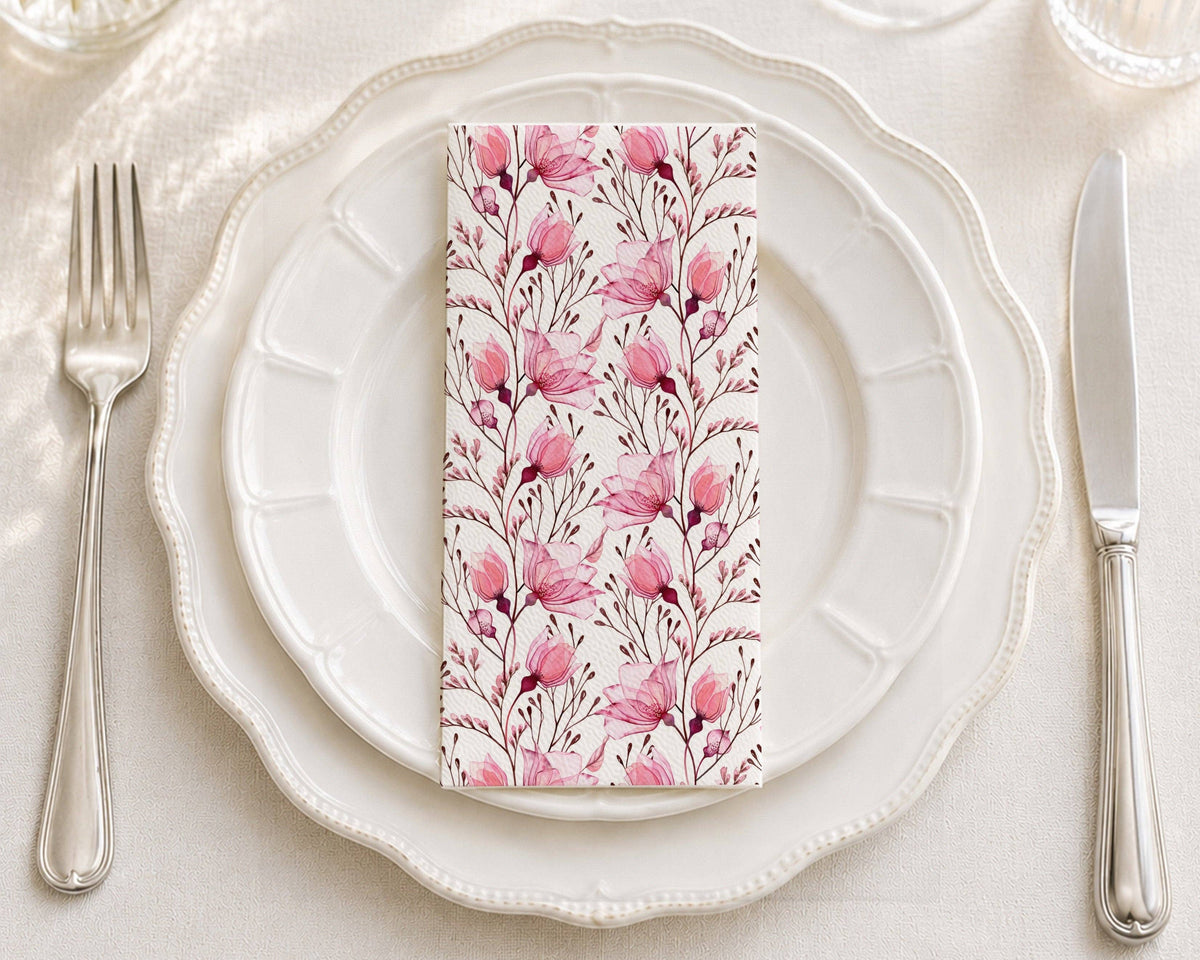 Transparent Rose - Printed Guest Towel 16pk
