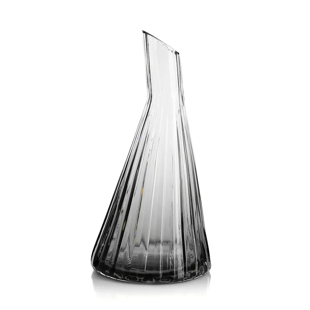 Fluted Grey Vase Large 10.2”