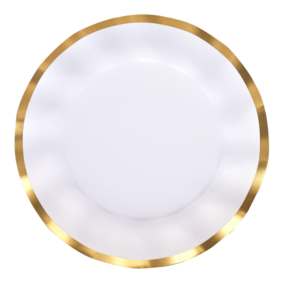 Everyday White Wave Dinner Plate 8pk