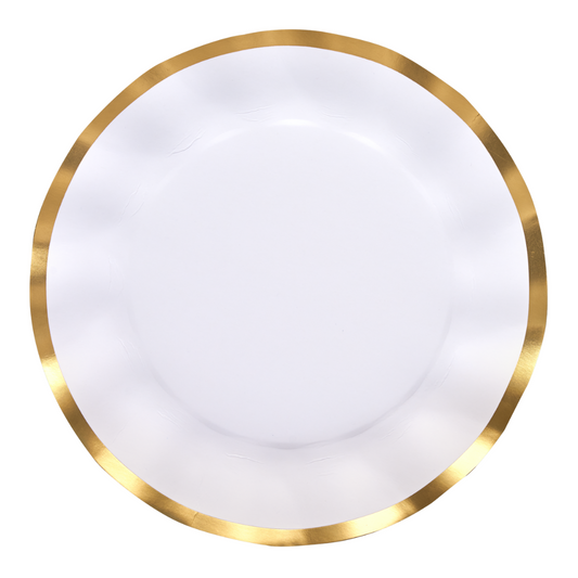 Everyday White Wave Dinner Plate 8pk