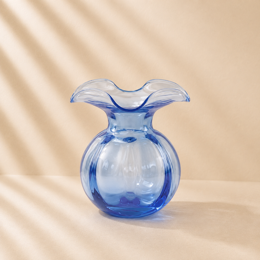 Vietri Hibiscus Cobalt Glass Bud Vase