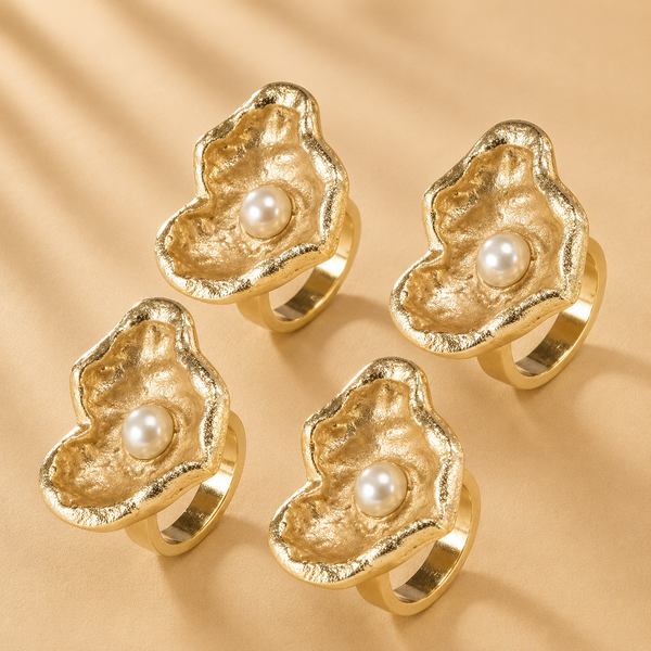 Grace Gold Napkin Ring - Set of 4