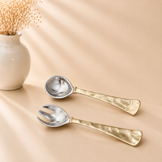 Sierra Modern Gold Salad Server - Beatriz Ball