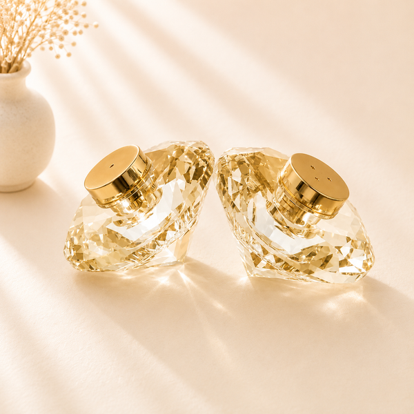 Rio Salt & Pepper Pair Amber with Gold