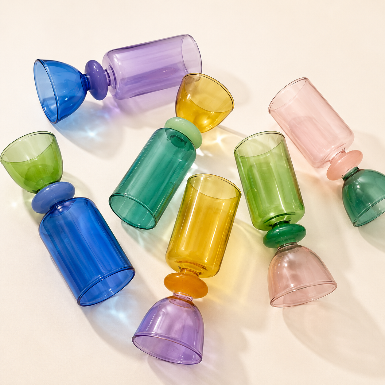 Multi Color Shot Glasses Set of 5