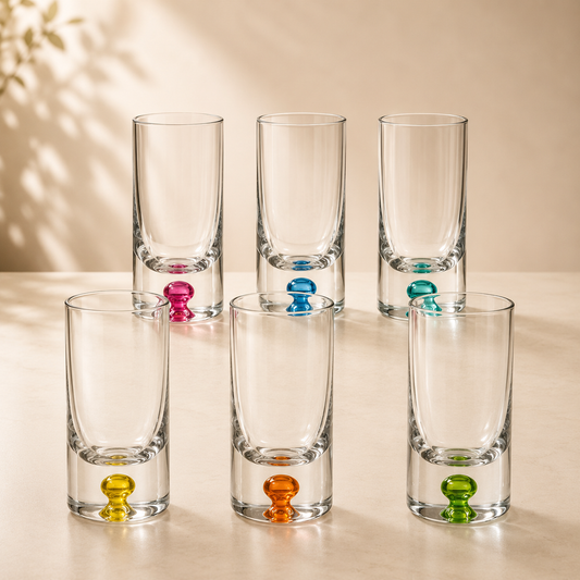 Pinnacle Shot Glass Assorted Colors - Set of 6