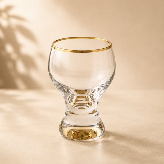Gold Rim Stem Shot Glasses-6
