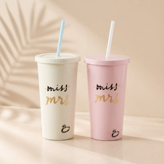 Miss to Mrs. Tumbler with Straw
