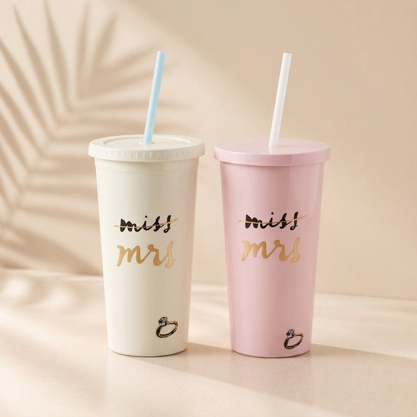Miss to Mrs. Tumbler with Straw