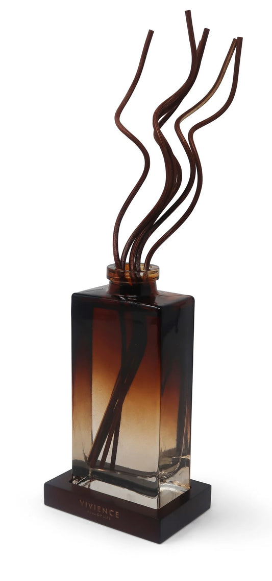 Brown Reed Diffuser W/ Wood Tray