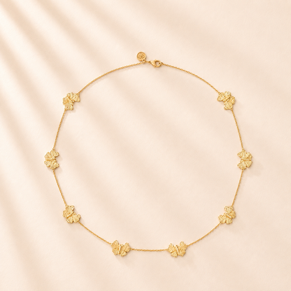 Butterfly Station Gold Necklace