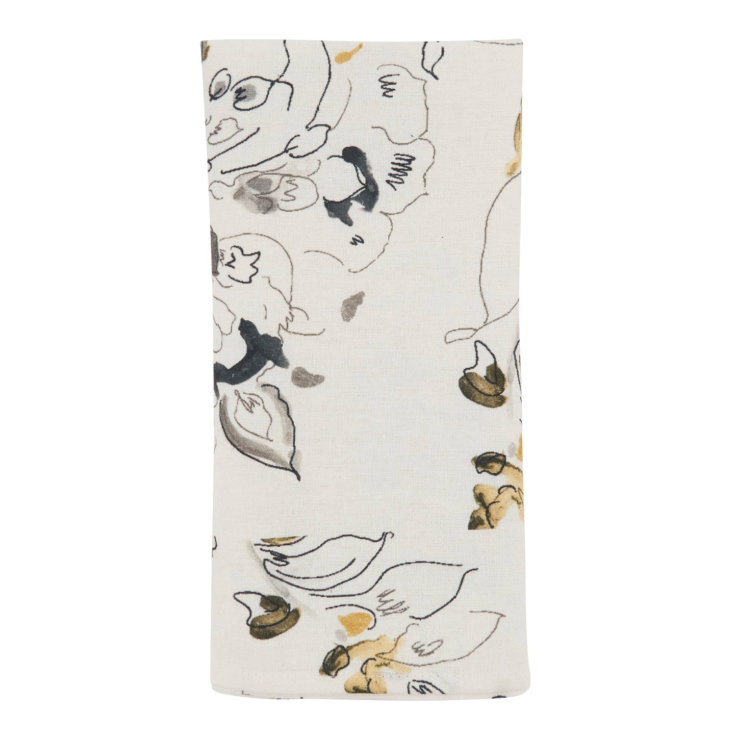 Abstract Floral Dinner Napkins: Marigold 20" Set of 4