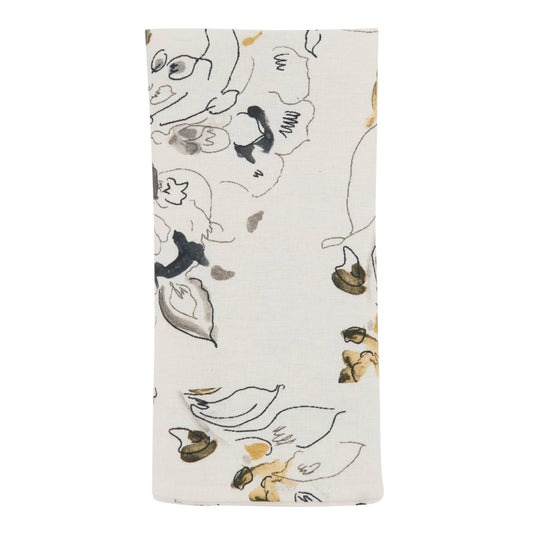 Abstract Floral Dinner Napkins: Marigold 20" Set of 4