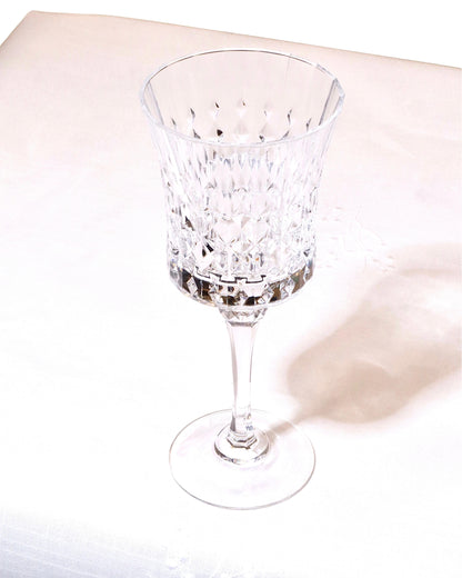 Diamond Water Glasses Clear Set of 6