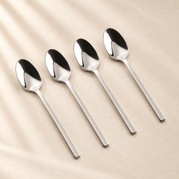 Shiny Silver Dip Spoons-4 Pc