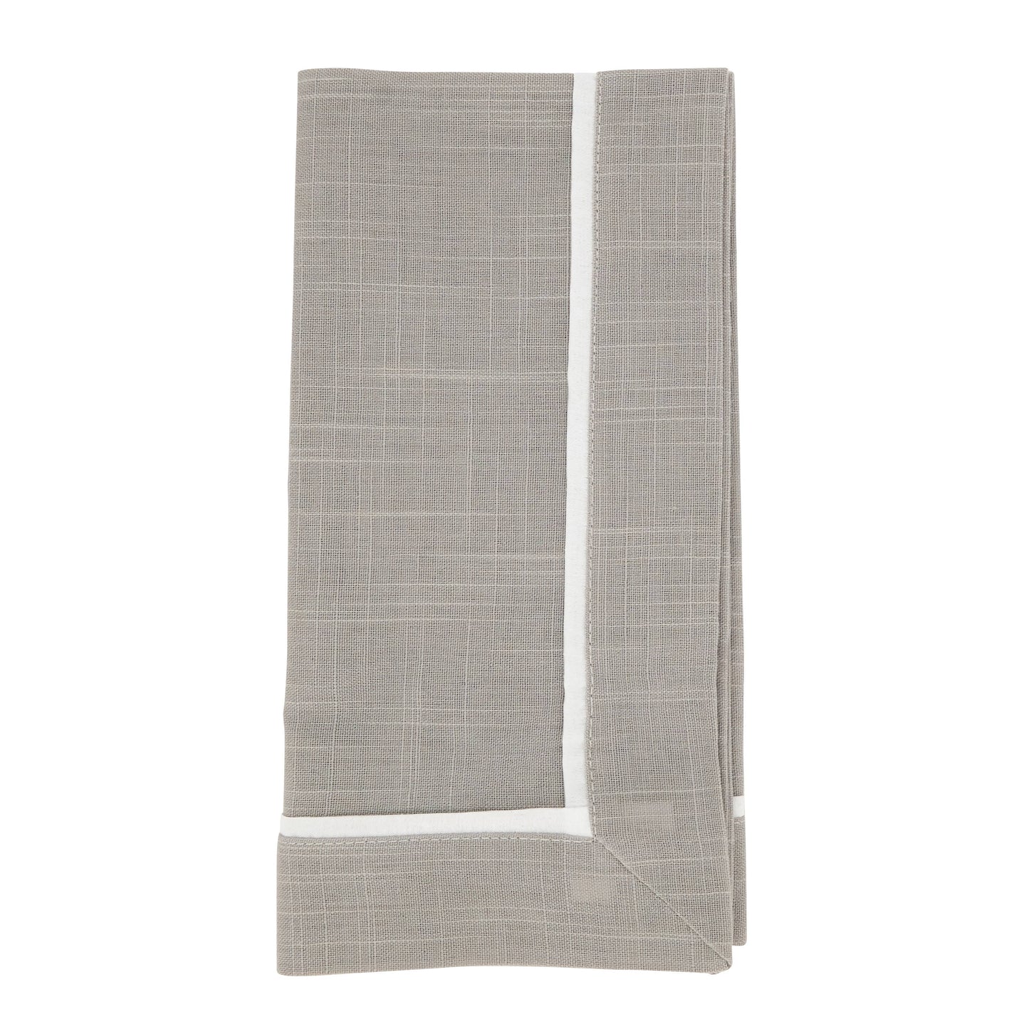 Classic Pleated Design Napkin: Grey 20" Set of 4