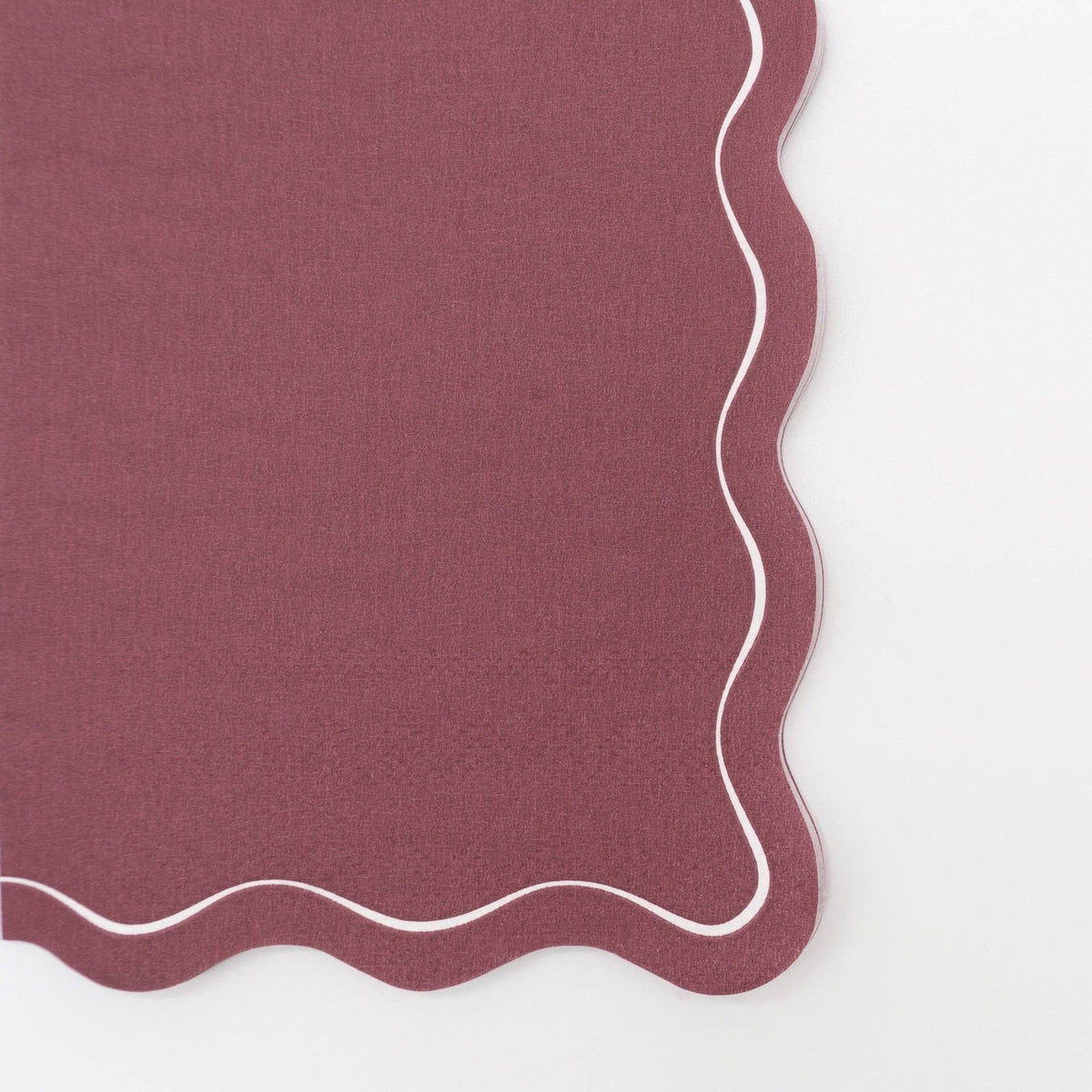Burgundy Scallop Guest Towels 16pk