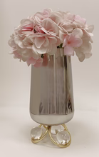 Silver Vase with Clear Ball Leg Base - 10.6"H