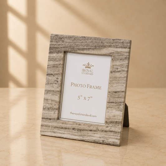 Marble Photo Frame Taupe 5x7