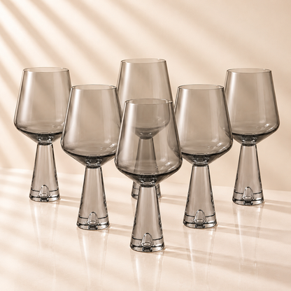 Ombré Smoke Wine Glasses Set of 6