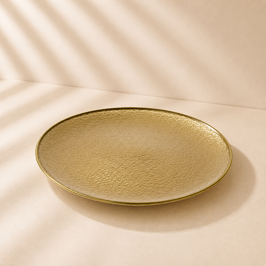 Textured Gold Glass Charger