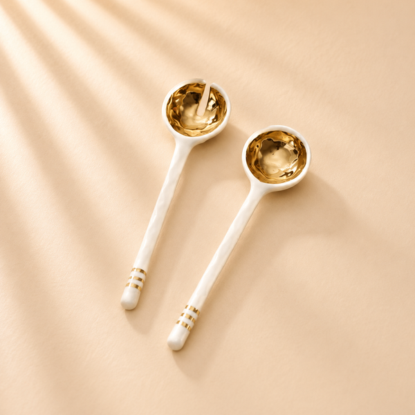 Porcelain Salad Server Set