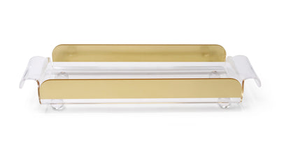 Rectangle Gold Side Tray with Cover