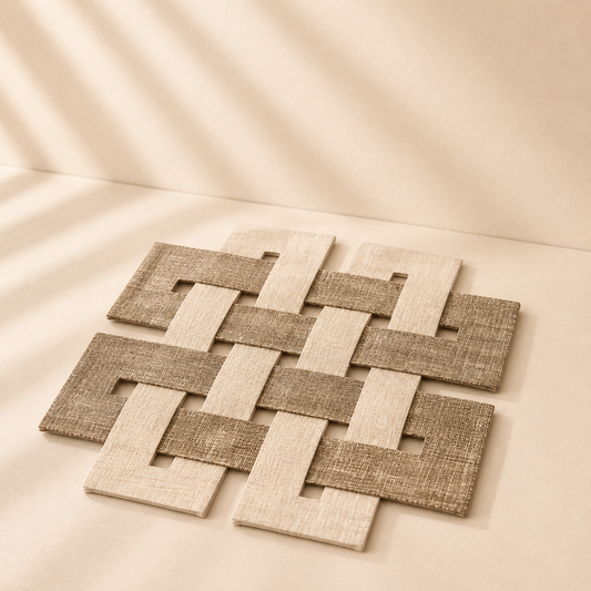 Celtic Sand Vinyl Birch Mats Set of 4