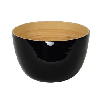 Bamboo Salad Bowl & Server - Black