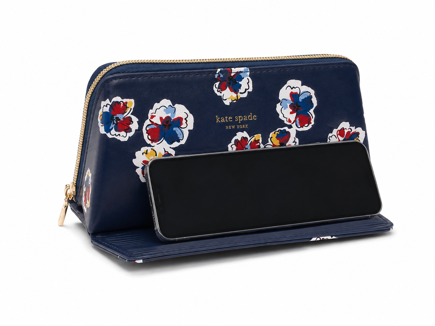 Watercolor Ditsy Pencil Case with Phone Stand