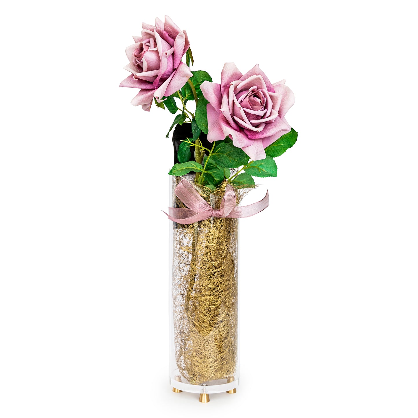 MM-Lucite Gold Vase