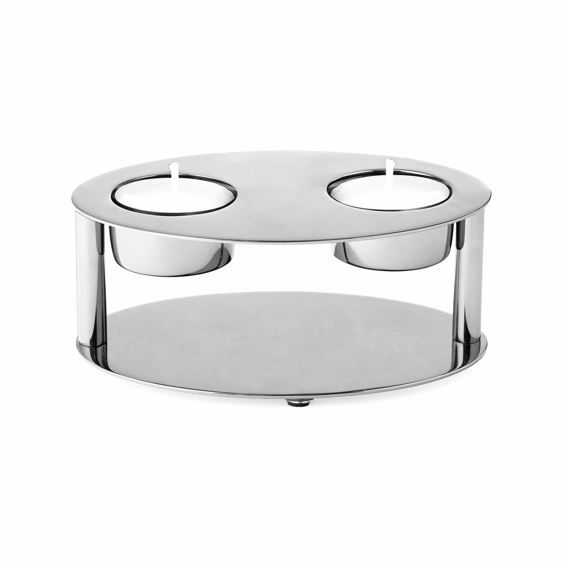 Guilded Tea Light Holder Silver