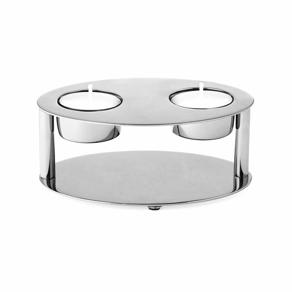 Guilded Tea Light Holder Silver